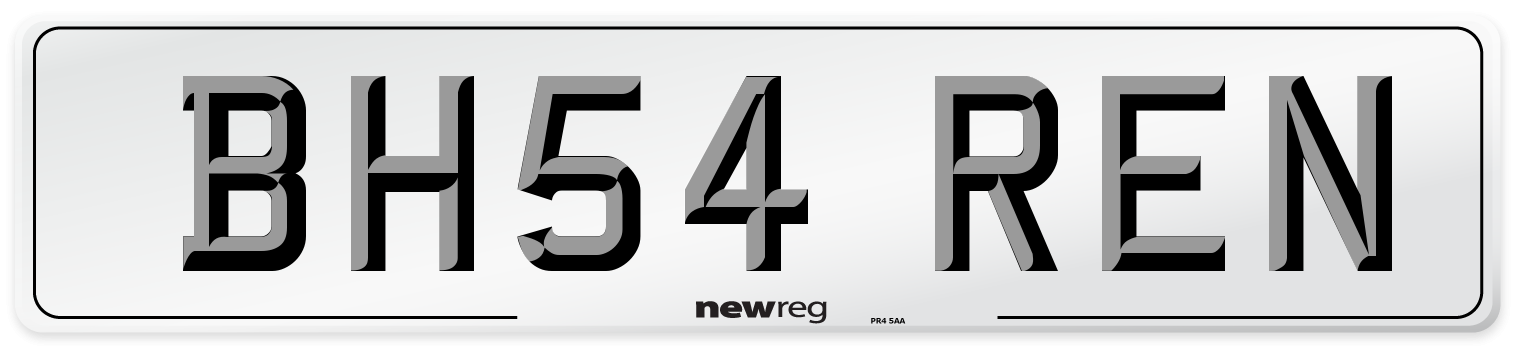 BH54 REN Number Plate from New Reg